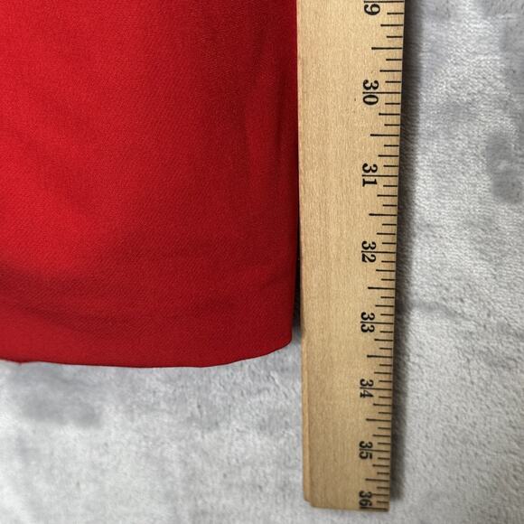 Gianni Bini Dress Womens 0 Red Sleeveless Ruched Wrap Front Mini Cocktail Formal - Picture 12 of 12